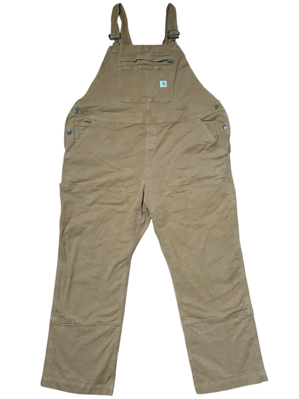 Carhartt Women’s Loose Fit Bib Overalls XXL 20 Short Brown Workwear